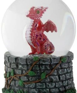 Gothic Gifts All Homeware Red Baby Dragon Snow Globe
