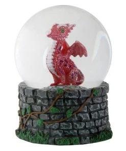 Gothic Gifts All Homeware Red Baby Dragon Snow Globe
