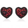 Nipple Pasties Pasties And Harnesses Red Black Lace Heart Pasties