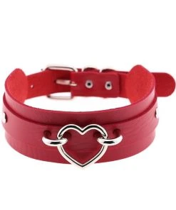 Gothic Collars Red Gothic Heart Collar