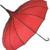 Soake Red Ribbed Pagoda Umbrella / Parasol All Steampunk Accessories