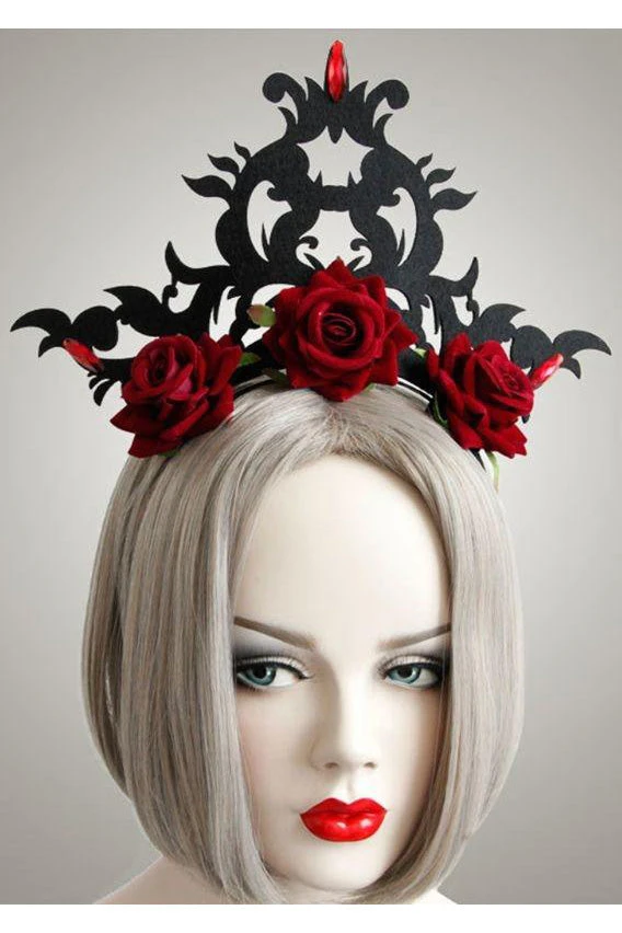 Gothic Hair Accessories Gothic Accessories Red Rose And Flourish Gothic Headpiece 3 Gothic Hair Accessories Gothic Accessories Red Rose And Flourish Gothic Headpiece