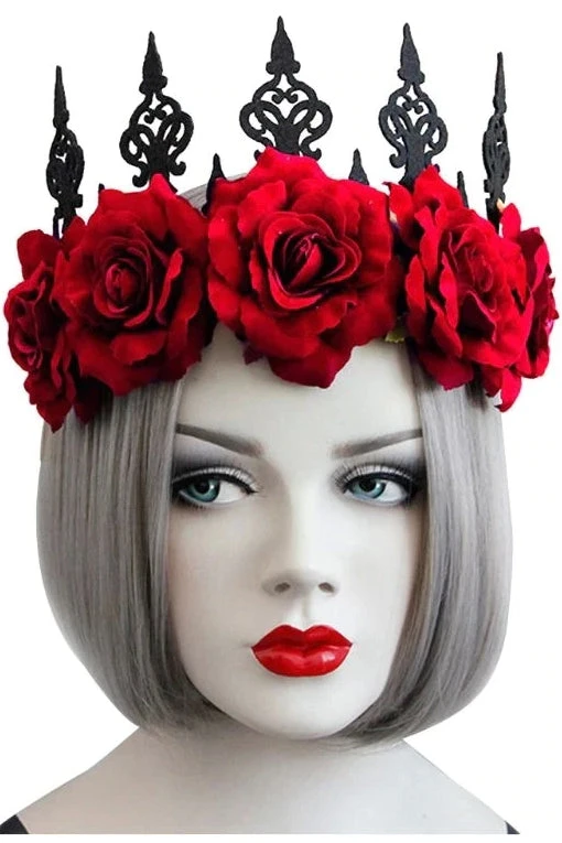 Gothic Hair Accessories Gothic Accessories Red Rose Gothic Crown 3 Gothic Hair Accessories Gothic Accessories Red Rose Gothic Crown