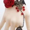 Lace Jewellery Gothic Jewellery Red Rose Lace Slave Bracelet