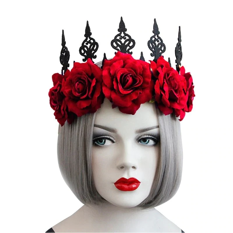 Gothic Hair Accessories Gothic Accessories Red Rose Gothic Crown 9 Gothic Hair Accessories Gothic Accessories Red Rose Gothic Crown