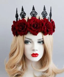 Gothic Hair Accessories Gothic Accessories Red Rose Gothic Crown 14 Gothic Hair Accessories Gothic Accessories Red Rose Gothic Crown