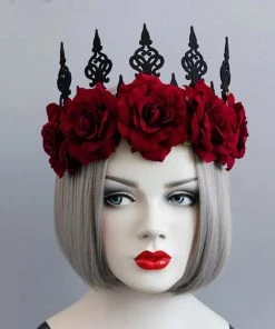 Gothic Hair Accessories Gothic Accessories Red Rose Gothic Crown 13 Gothic Hair Accessories Gothic Accessories Red Rose Gothic Crown