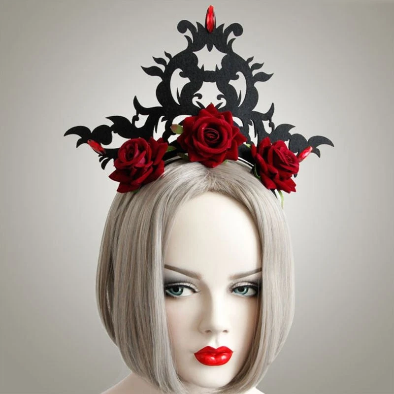 Gothic Hair Accessories Gothic Accessories Red Rose And Flourish Gothic Headpiece 9 Gothic Hair Accessories Gothic Accessories Red Rose And Flourish Gothic Headpiece