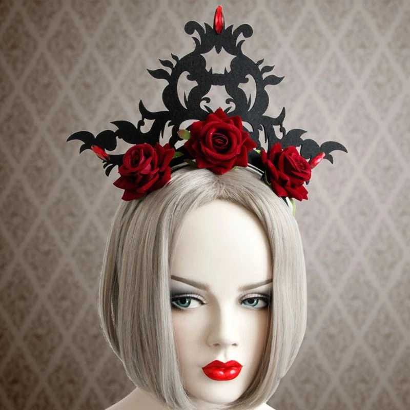 Gothic Hair Accessories Gothic Accessories Red Rose And Flourish Gothic Headpiece 6 Gothic Hair Accessories Gothic Accessories Red Rose And Flourish Gothic Headpiece