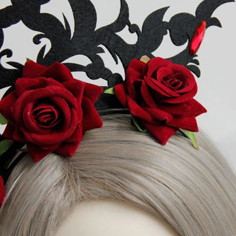 Gothic Hair Accessories Gothic Accessories Red Rose And Flourish Gothic Headpiece 7 Gothic Hair Accessories Gothic Accessories Red Rose And Flourish Gothic Headpiece