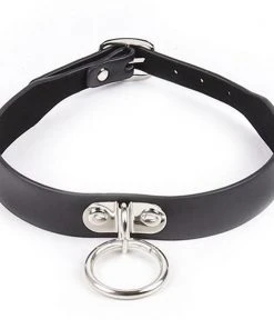 Gothic Collars Black Gothic Collar With Ring