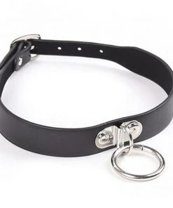 Gothic Collars Black Gothic Collar With Ring