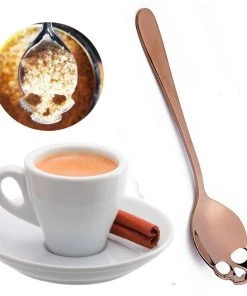 Gothic Accessories Gothic Skull Sugar Spoon Rose Gold