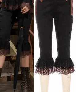 Ladies Steampunk Clothing RQBL Steampunk Bumblebee Capri Pants