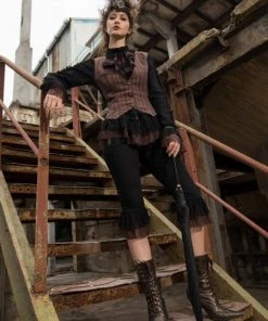 Ladies Steampunk Clothing RQBL Steampunk Bumblebee Capri Pants