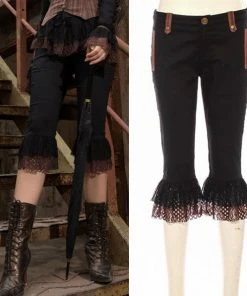 Ladies Steampunk Clothing RQBL Steampunk Bumblebee Capri Pants