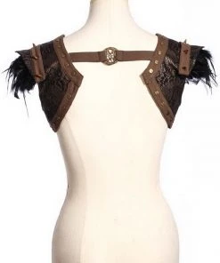 Ladies Steampunk Clothing RQBL Brown Steampunk Bolero