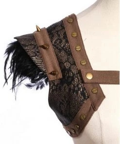Ladies Steampunk Clothing RQBL Brown Steampunk Bolero