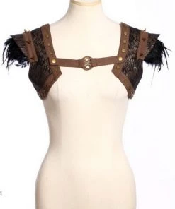 Ladies Steampunk Clothing RQBL Brown Steampunk Bolero