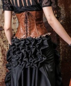 RQBL Steampunk Maxi Ruffle Skirt SP100