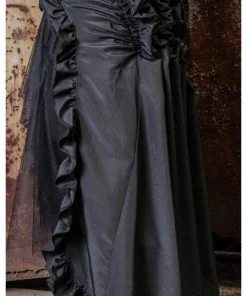 RQBL Steampunk Maxi Ruffle Skirt SP100