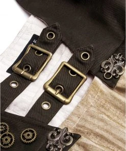 Ladies Steampunk Clothing Punk Rave Saturna Dress Cream