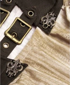 Ladies Steampunk Clothing Punk Rave Saturna Dress Cream
