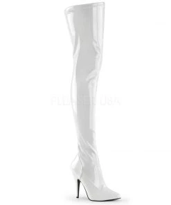 Pleaser SEDUCE 3000 Boots White Ladies Fetish Boots