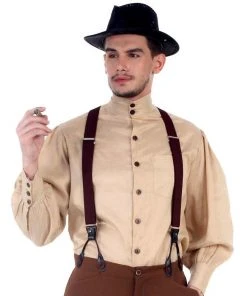 Pirate Dressing Mens Steampunk Clothing Seigneur Steampunk Shirt Almond