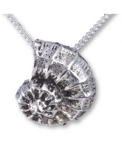 Seventh Sense Ammonite Pendant Silver Steampunk Jewellery