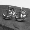 Steampunk Jewellery Seventh Sense Anchor Stud Earrings Silver