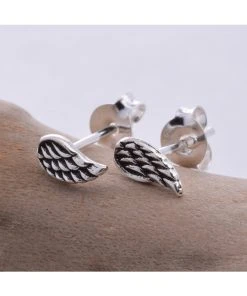 Seventh Sense Angel Stud Earrings Silver