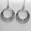 Gothic Jewellery Seventh Sense Celtic Hoop Earrings Silver
