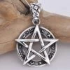 Seventh Sense Silver Pentagram Moon Star