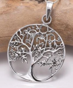 Seventh Sense Silver Tree Of Life Pendant All Jewellery