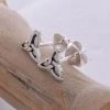 All Jewellery Seventh Sense Triquetra Stud Earrings Silver