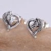 Seventh Sense Unicorn Heart Stud Earrings Silver All Jewellery 2 Seventh Sense Unicorn Heart Stud Earrings Silver All Jewellery