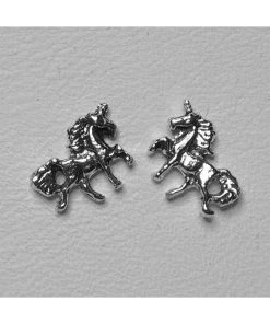 All Jewellery Seventh Sense Unicorn Stud Earrings Silver