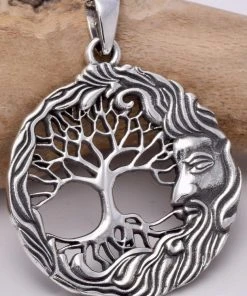 Seventh Sense Wiseman Tree Of Life Silver Pendant