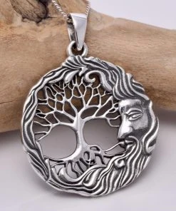 Seventh Sense Wiseman Tree Of Life Silver Pendant