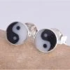 Seventh Sense Yin Yang Stud Earrings Silver All Jewellery