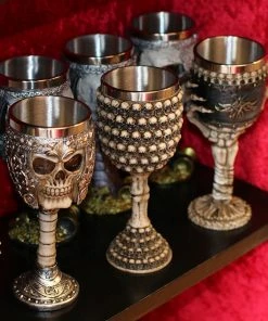 Puckator Skeleton Arm Goblet With Skull Decoration Dining & Barware
