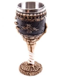 Puckator Skeleton Arm Goblet With Skull Decoration Dining & Barware