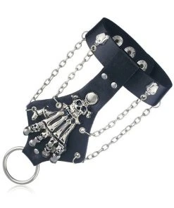 Gothic And Steampunk Jewellery Gothic Jewellery Skeleton Hand Chain Cuff Bracelet