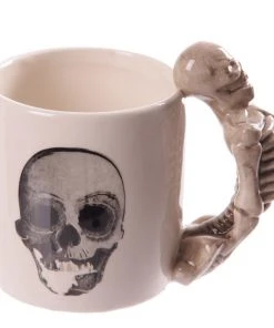 Puckator Skeleton Handle Gothic Skull Mug, Gift Boxed