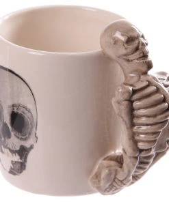Puckator Skeleton Handle Gothic Skull Mug, Gift Boxed