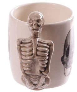Puckator Skeleton Handle Gothic Skull Mug, Gift Boxed