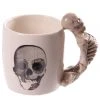 Puckator Skeleton Handle Gothic Skull Mug, Gift Boxed
