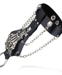 Gothic And Steampunk Jewellery Gothic Jewellery Skeleton Hand Chain Cuff Bracelet