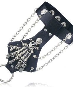 Gothic And Steampunk Jewellery Gothic Jewellery Skeleton Hand Chain Cuff Bracelet